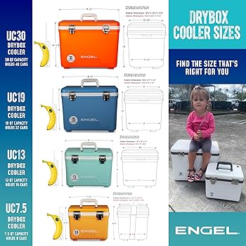 18 17 GÉL PACK 2.0 oz 7包 Engel Coolers 7.5qt Leak-Proof Air-Tight Storage Drybox